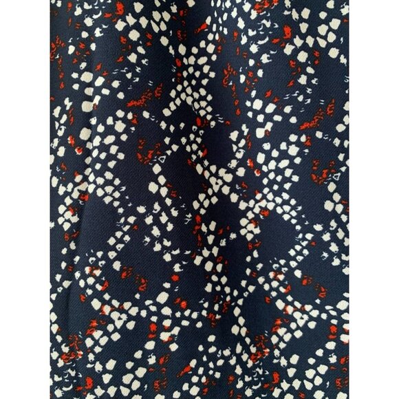 Banana Republic Women Skirt Size 6 Navy Geo Maxi Flouncy Zip Sheer Boho Peasant - Picture 5 of 7